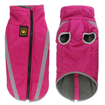 Large Pink Waterproof Fleece Dog Coat [Size 3XL]