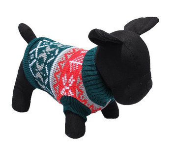 Green Winter Design Knitted Dog Jumper