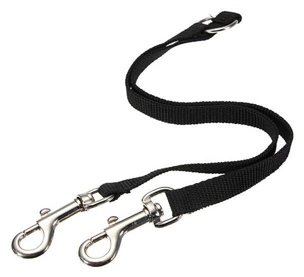 Black Twin Dog Coupler Lead