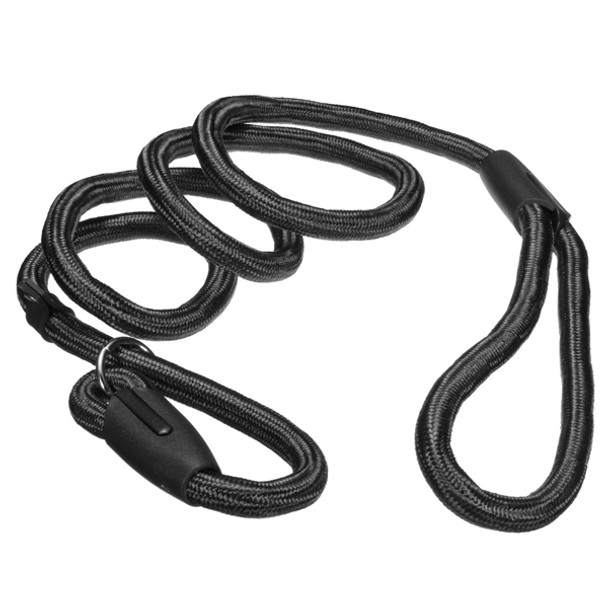 Small Black Nylon Slip Rope Dog Lead