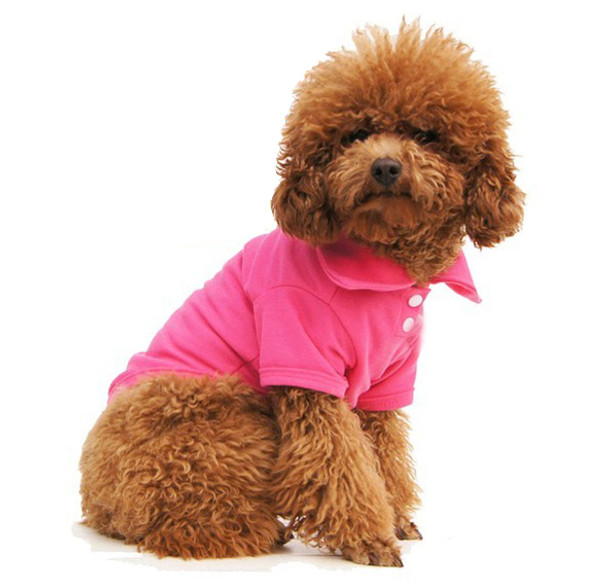 Pink Plain Dog Polo T-Shirt