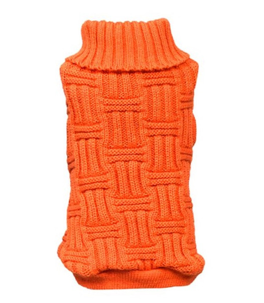 Bright Orange Knitted Dog Jumper