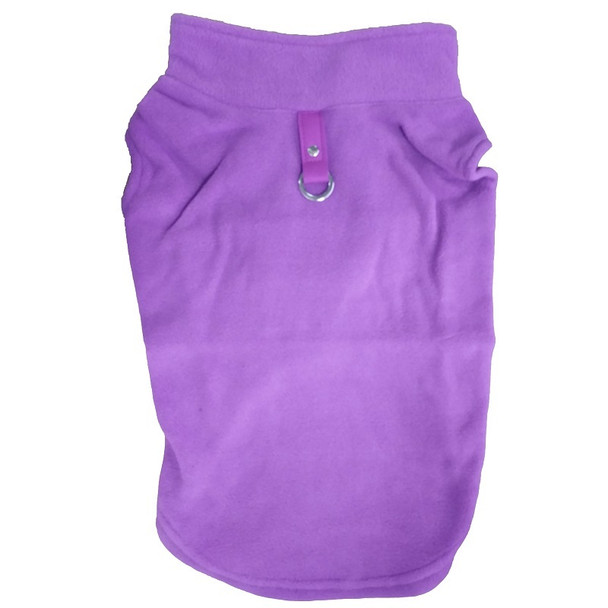 Purple Plain Fleece Dog Coat Doggie Style Store