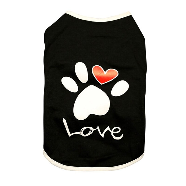 Black Paw Love Dog Vest