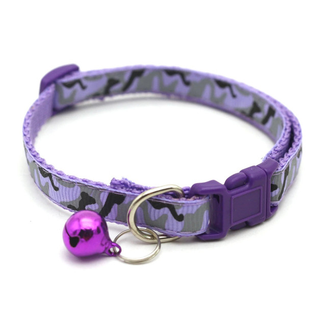 Small Purple Camouflage Nylon Dog Collar