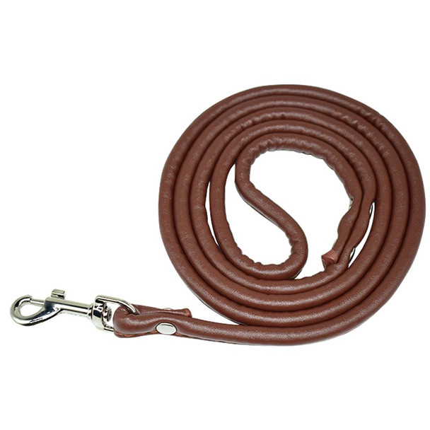 Dark Brown Soft PU Leather Effect Dog Lead