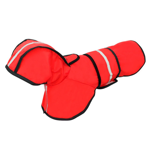 Red Reflective Dog Rain Coat