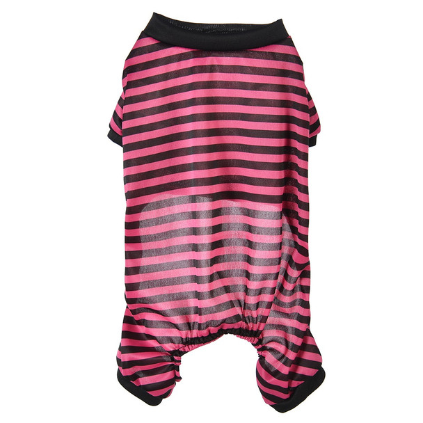 Pink Black Stripe Dog Pyjamas
