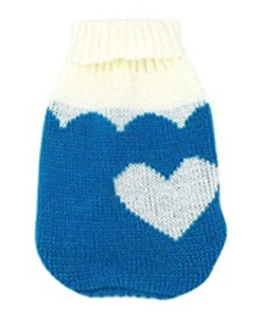 Blue Heart Soft Knitted Dog Jumper