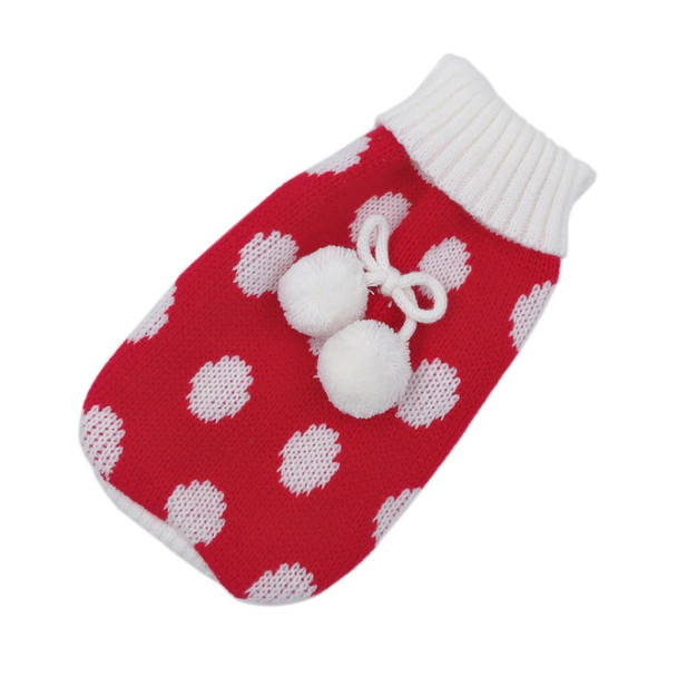 Red Dots Soft Knitted Dog Jumper