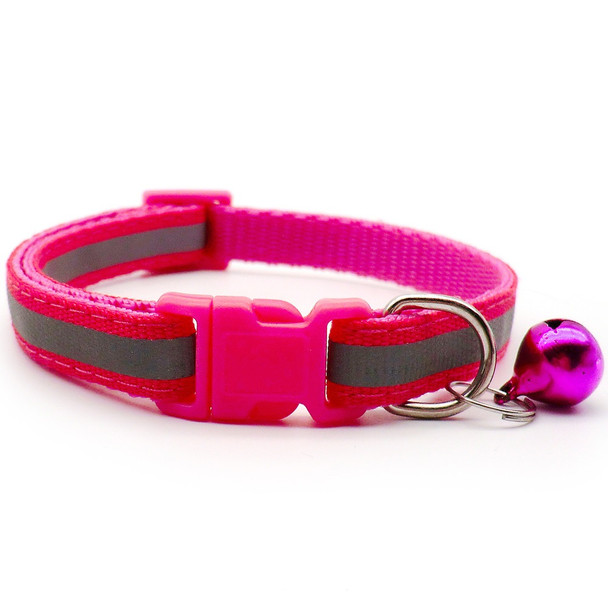 Small Rose Reflective Nylon Dog Collar