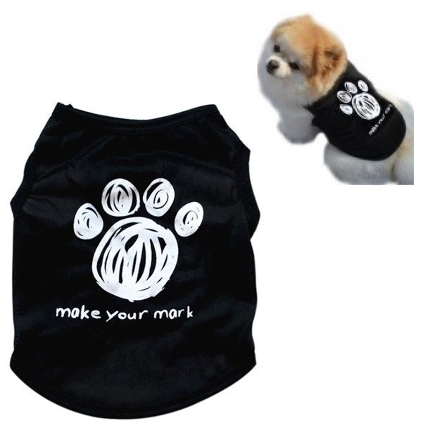 Black Paw Print Dog Vest