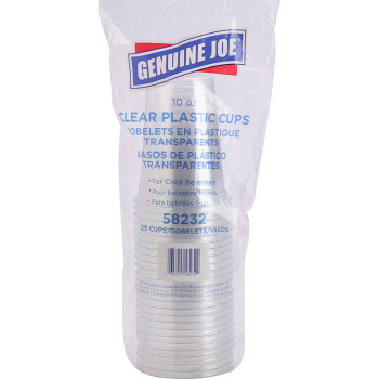Genuine Joe Clear Plastic Cups - 25 / Pack (GJO58232)
