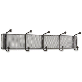 Safco Onyx 5-hook Steel Mesh Wall Rack - 1 / Each (SAF6403BL)