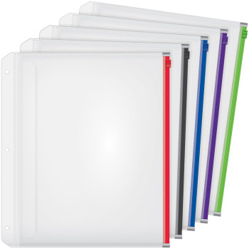 Cardinal Zipper Binder Pockets - 5 / Pack (CRD14650)