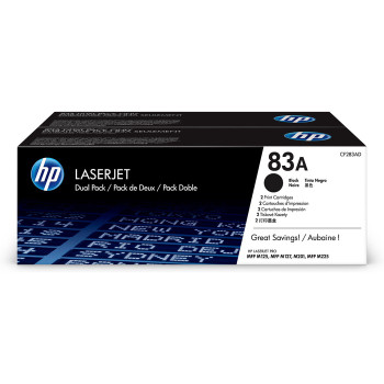 HP 83A (CF283AD) Original Toner Cartridge - Dual Pack - 2 / Box (HEWCF283AD)