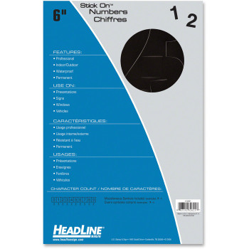 Headline Stick on Letters and Numbers - 1 Each (USS32621)