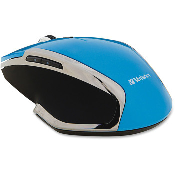 Verbatim Wireless Notebook 6-Button Deluxe Blue LED Mouse - Blue - 1 (VER99016)