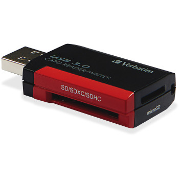 Verbatim Pocket Card Reader, USB 3.0 - Black - 1 (VER98538)