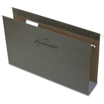 Continental Extra-capacity Standard Green Hanging Folders - 25 / Box (COF37292)