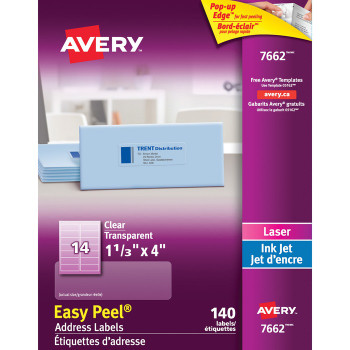 Avery Easy Peel Address Labels - 140 / Pack (AVE7662)