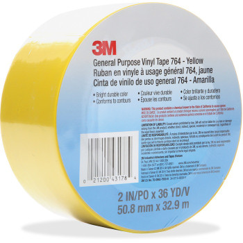 3M General Purpose 764 Vinyl Tape - 1 Each (MMM7642X36YLW)