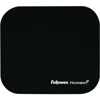 Fellowes Microban Mouse Pad - Black - 1 (FEL5933901)