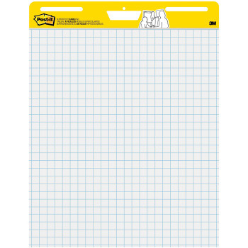 Post-it Self-Stick Easel Pads, 25 in x 30 in, White with Faint Grid (MMM560)