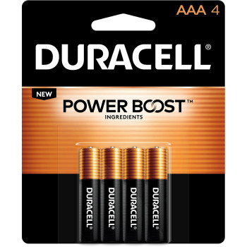 Duracell Coppertop Alkaline AAA Battery - MN2400 - 4 / Pack (DURMN2400B4Z)