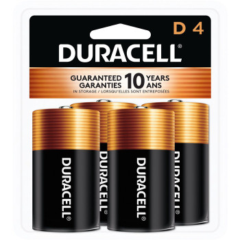 Duracell Coppertop Alkaline D Battery - MN1300 - 4 / Pack (DURMN1300R4Z)