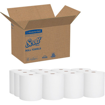 Scott White Hard-roll Towels - 12 / Carton (KCC02068)