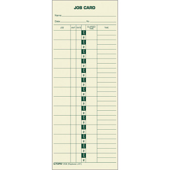 TOPS Job Costing Time Cards - 500 / Box (TOP1258)