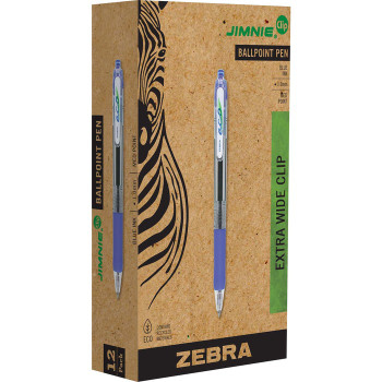 Zebra Pen Eco Jimnie Clip Retractable Ballpoint Pens (ZEB22520)