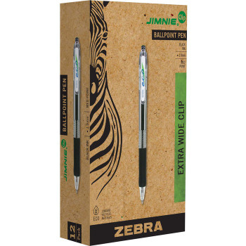 Zebra Pen Eco Jimnie Clip Retractable Ballpoint Pens (ZEB22510)