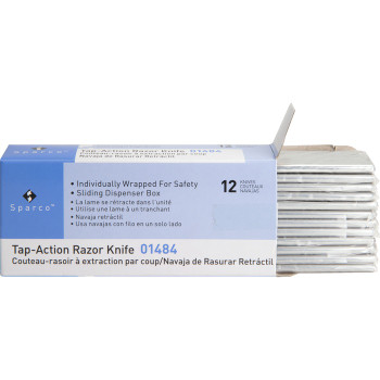 Sparco Tap Action Razor Knife - 12 / Box (SPR01484)