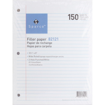 Sparco Standard White 3HP Filler Paper - 150 / Pack (SPR82121)