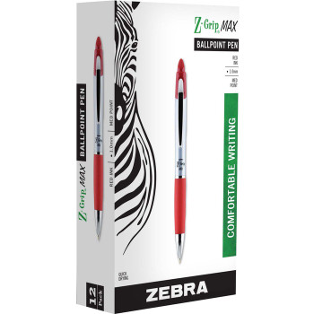 Zebra Pen Z-grip Max Retractable Ballpoint Pens (ZEB22430)