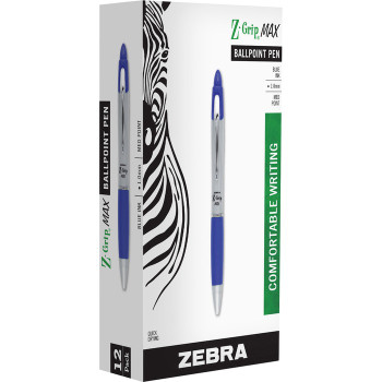 Zebra Pen Z-grip Max Retractable Ballpoint Pens (ZEB22420)