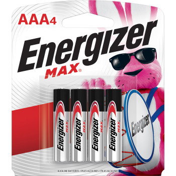 Energizer Max Alkaline AAA Batteries - 4 / Pack (EVEE92BP4)