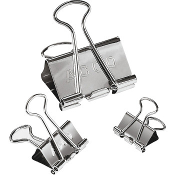 Acco Silver Finish Presentation Binder Clips - 1 / Pack (ACC71138)