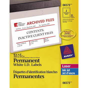 Avery Identification Label - 30 / Pack (AVE06573)