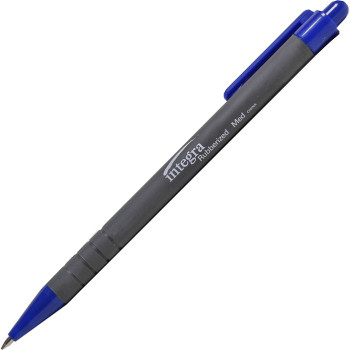 Integra Rubber Barrel Retractable Ballpoint Pens - 12 / Dozen (ITA30032)