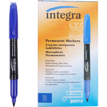 Integra Permanent Fine Point Markers - 12 / Dozen (ITA30017)