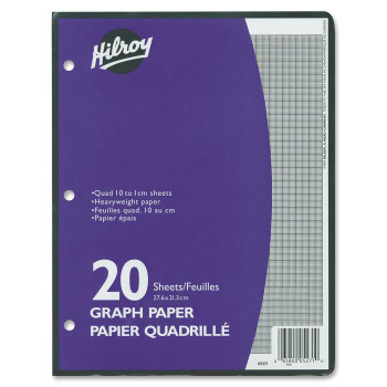Hilroy One-Sided Metric Quad Ruled Filler Paper - 20 / Pack (HLR05271)