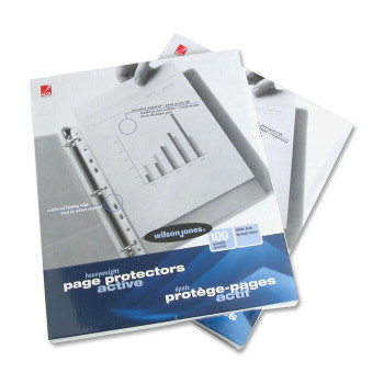 Wilson Jones Heavyweight Multi Punched Page Protector - 100 / Box (WLJ11792)