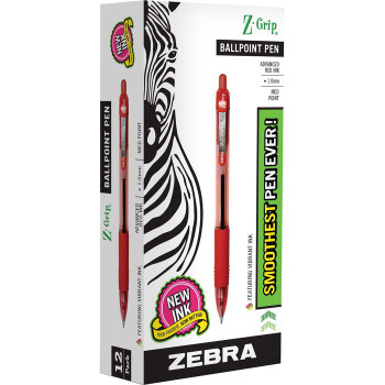 Zebra Pen Z-Grip Retractable Ballpoint Pens (ZEB22230)