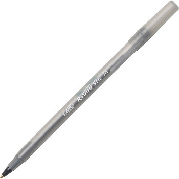 BIC Round Stic Ballpoint Pens - 60 / Box (BICGSM609BK)