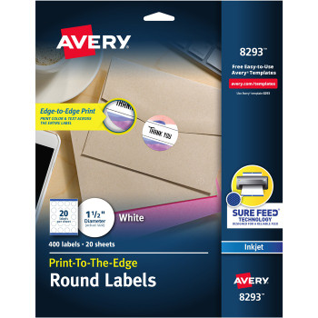 Avery Round Label - 400 / Pack (AVE08293)