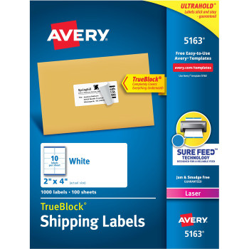 Avery Mailing Label - 1000 / Box (AVE05163)