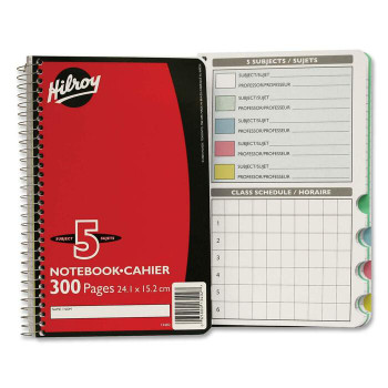 Hilroy Executive Coil Five Subject Notebook - 1 Each (HLR13402)